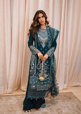 La More Unstitched 3 Piece Festive Formals Collection'2024-Emerald Night